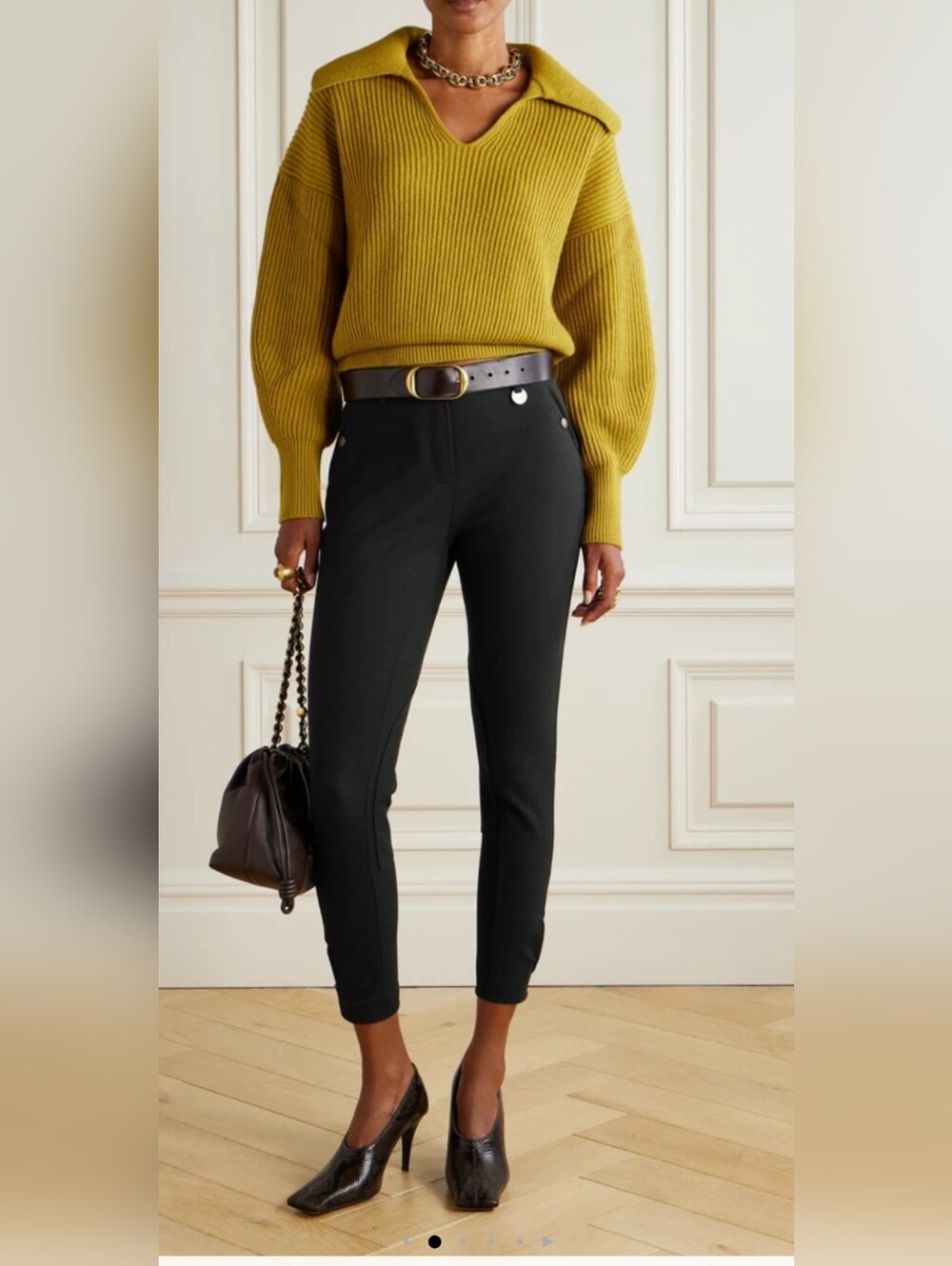 NWT BURBERRY Black Slim Stretch-cotton skinny pants - Women's UK 12/ US 8 NWT